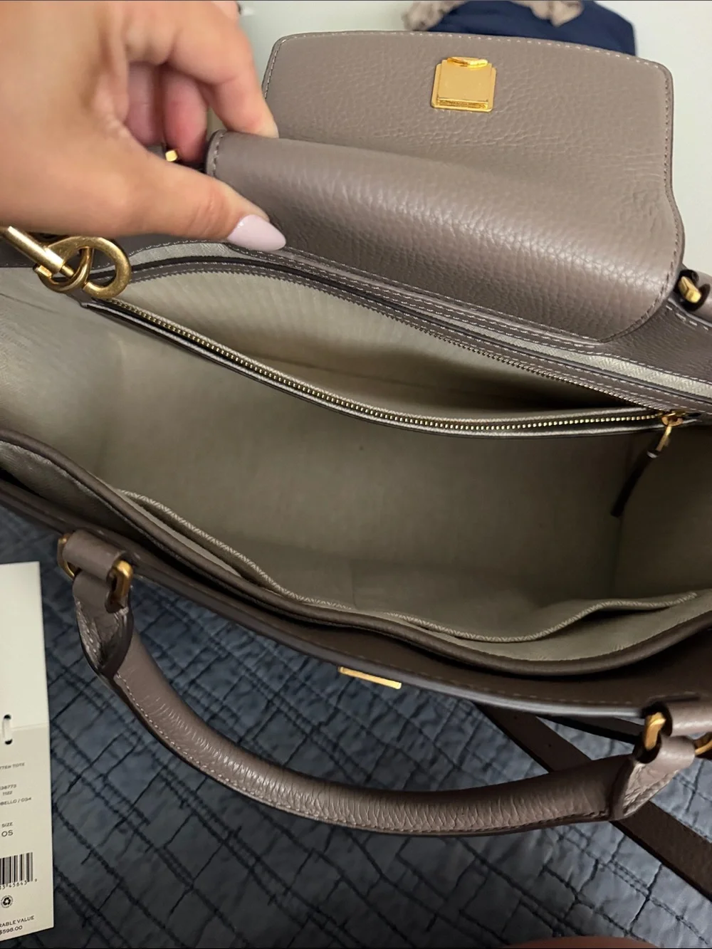 Tory Burch Britten Tote with Gold Hardware